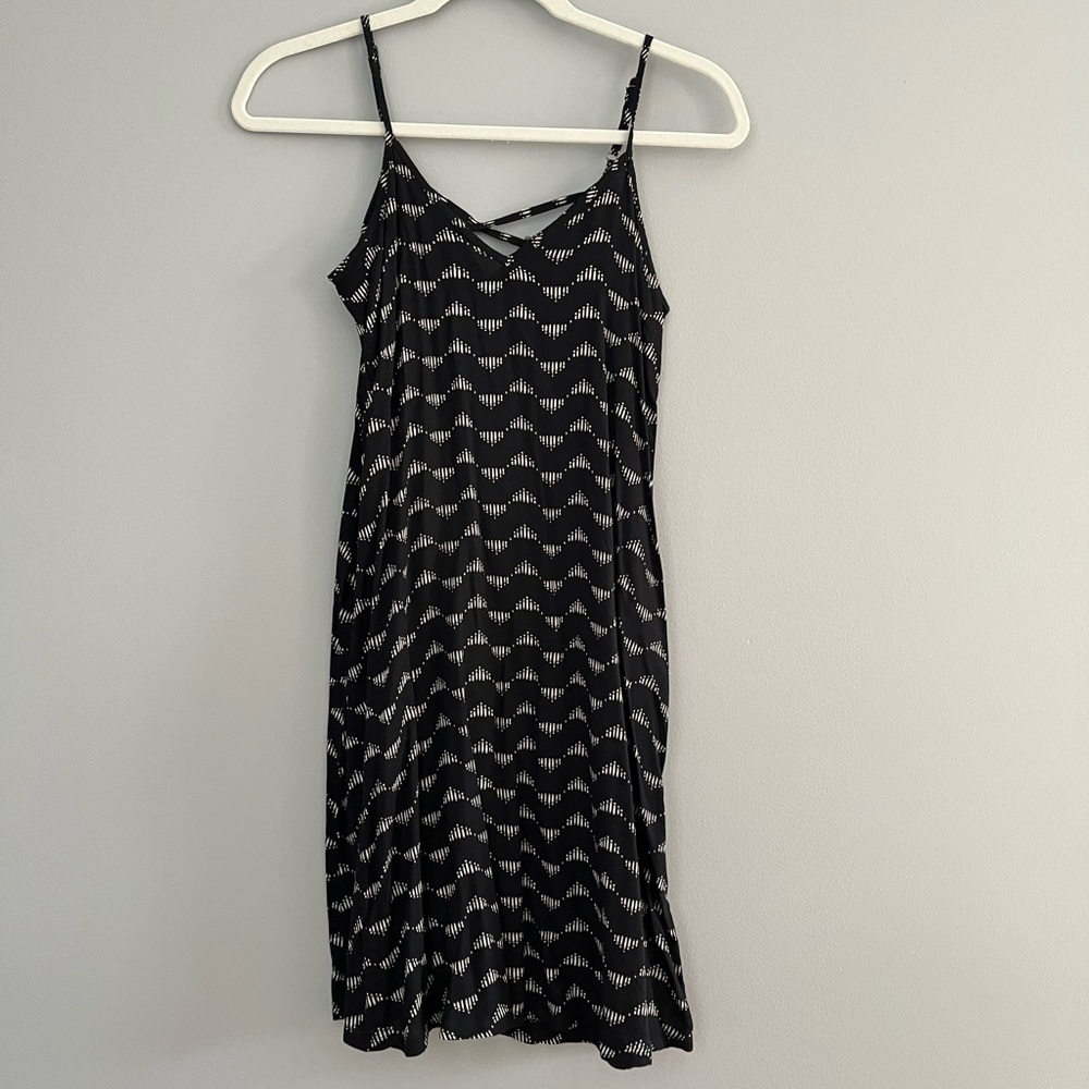 Geometric Black and White Dress